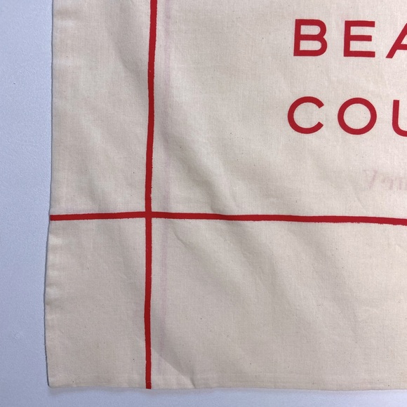 Clare V Merci Beau Coup Large French Dust Bag set of 3 Anthropologie Cream Red - Picture 6 of 15